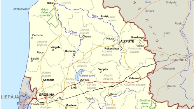 Dienvidkurzemes karte